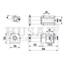 Купити Лебідка для квадроцикла Husar BST 2500 LBS 1134 кг 12 В